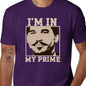 Vintage Tombstone Graphic T-Shirt for Men | Doc Holiday "I'm In My Prime" Print | Relaxed Fit Cotton Streetwear with Shortsleeve Crew Neck