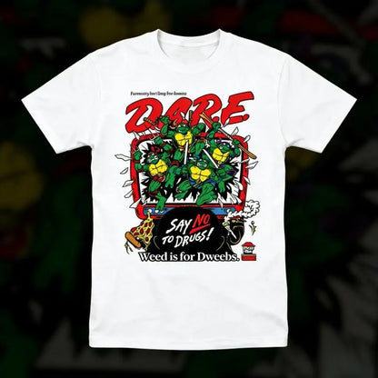 Teenage Mutant Ninja Turtles >   Classic Retro Pattern T-Shirt Winter Clothing DARE Say No To Drugs Teenage Mutant Ninja Turtles Pattern T-Shirt Gift for Fans Gift for Women Gift for Men