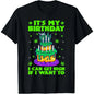Menswear 100%25 Cotton Short-Sleeve Casual Streetwear T-Shirt - "It's My Birthday" Cannabis 420 Funny Cake Graphic