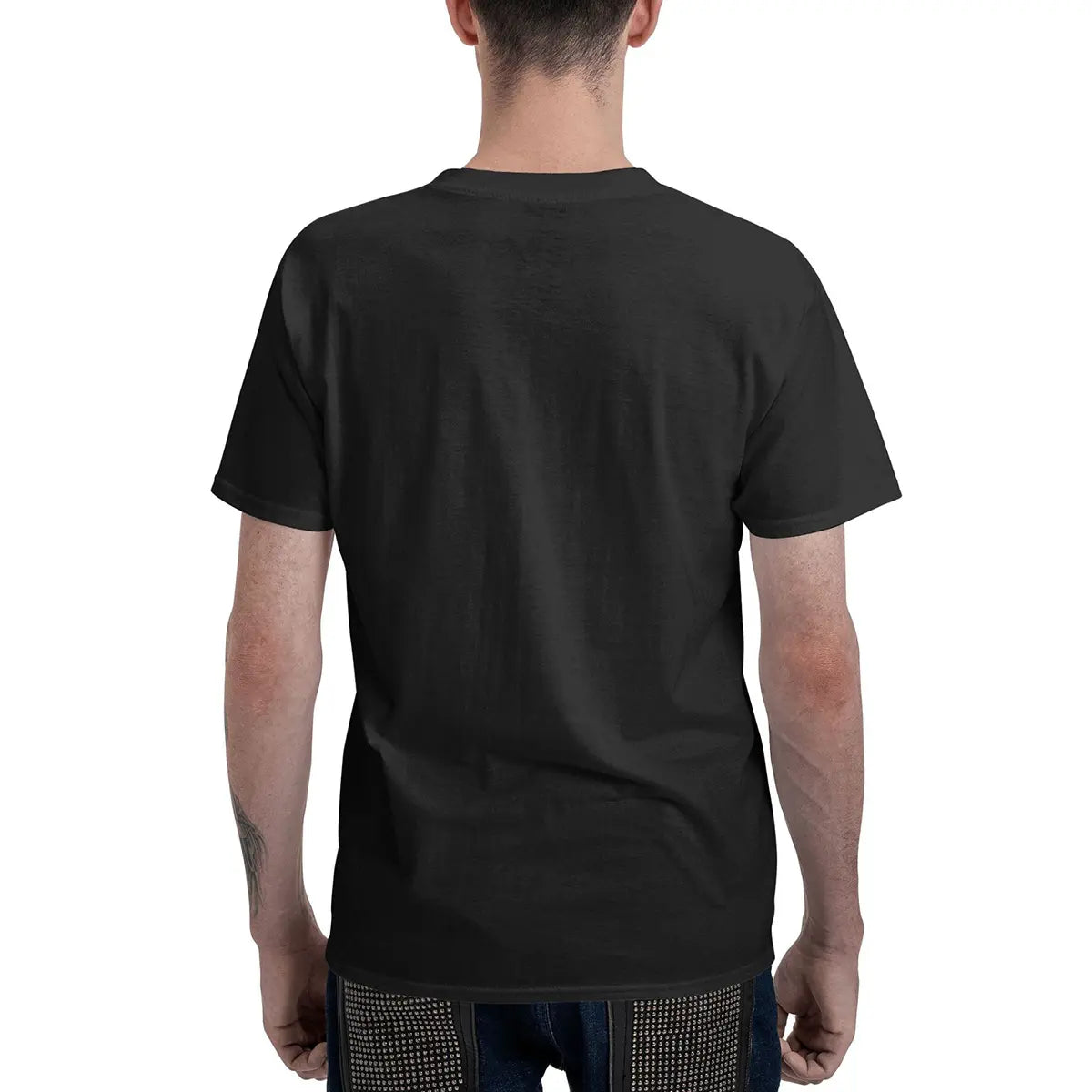 Men's Cowboy On Horse Print T-Shirt - Casual Summer Short Sleeve Round Neck Knit Tee - Breathable Fabric Made In USA