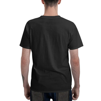 Men's Cowboy On Horse Print T-Shirt - Casual Summer Short Sleeve Round Neck Knit Tee - Breathable Fabric Made In USA