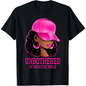 Women's 100%25 Cotton Short-Sleeve Casual Everyday Streetwear Top - Afro Queen Sassy Unbothered Black Woman Graphic T-Shirt