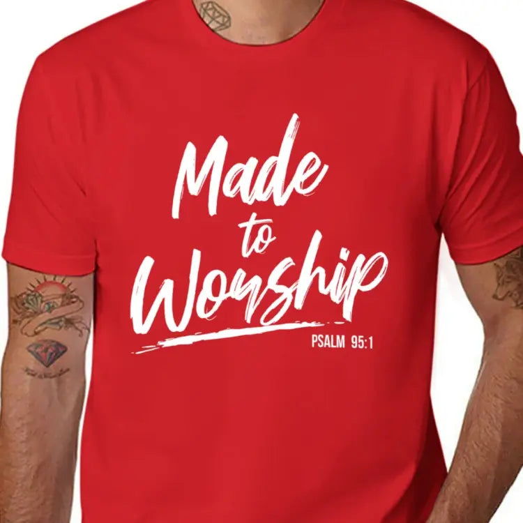 Women's 100%25 Cotton Short-Sleeve Round Neck Stretch Fabric T-Shirt with Hem Detail, Christian Worship Leader Faith & Praise Psalm Verse Gift