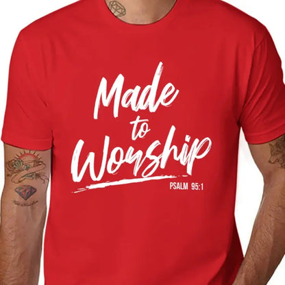 Women's 100%25 Cotton Short-Sleeve Round Neck Stretch Fabric T-Shirt with Hem Detail, Christian Worship Leader Faith & Praise Psalm Verse Gift