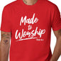 Women's 100%25 Cotton Short-Sleeve Round Neck Stretch Fabric T-Shirt with Hem Detail, Christian Worship Leader Faith & Praise Psalm Verse Gift
