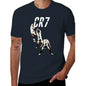Men's & 's Ronaldo-Inspired CR7 Logo Design T-Shirt - White 'R' & '7' Lettering, Breathable Polyester Knit, Casual Round Neck Short Sleeve Tee for Fans, Casual Attire & Apparel