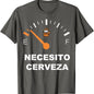 Necesito Cerveza T-Shirt for Men - Comfortable Menswear Top with Beer Gauge Design