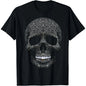HAGBDH Men's Casual Cotton T-Shirt with Crystal Skull Tee – Intricate Rhinestone Gothic Design Short Sleeves -  Teeshirts,Graphic Tees Stream Elements Shirt,Graphic Tees Stream Elements Shir graphic tees me