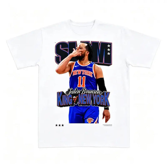 Knicks Basketball Tee NYC Streetwear City Inspired King Graphic T-Shirt – Vintage Hoops Style Player Fan Shirt Unisex for Men Women, Retro Game Day Casual Oversized Summer Outfit Camiseta
