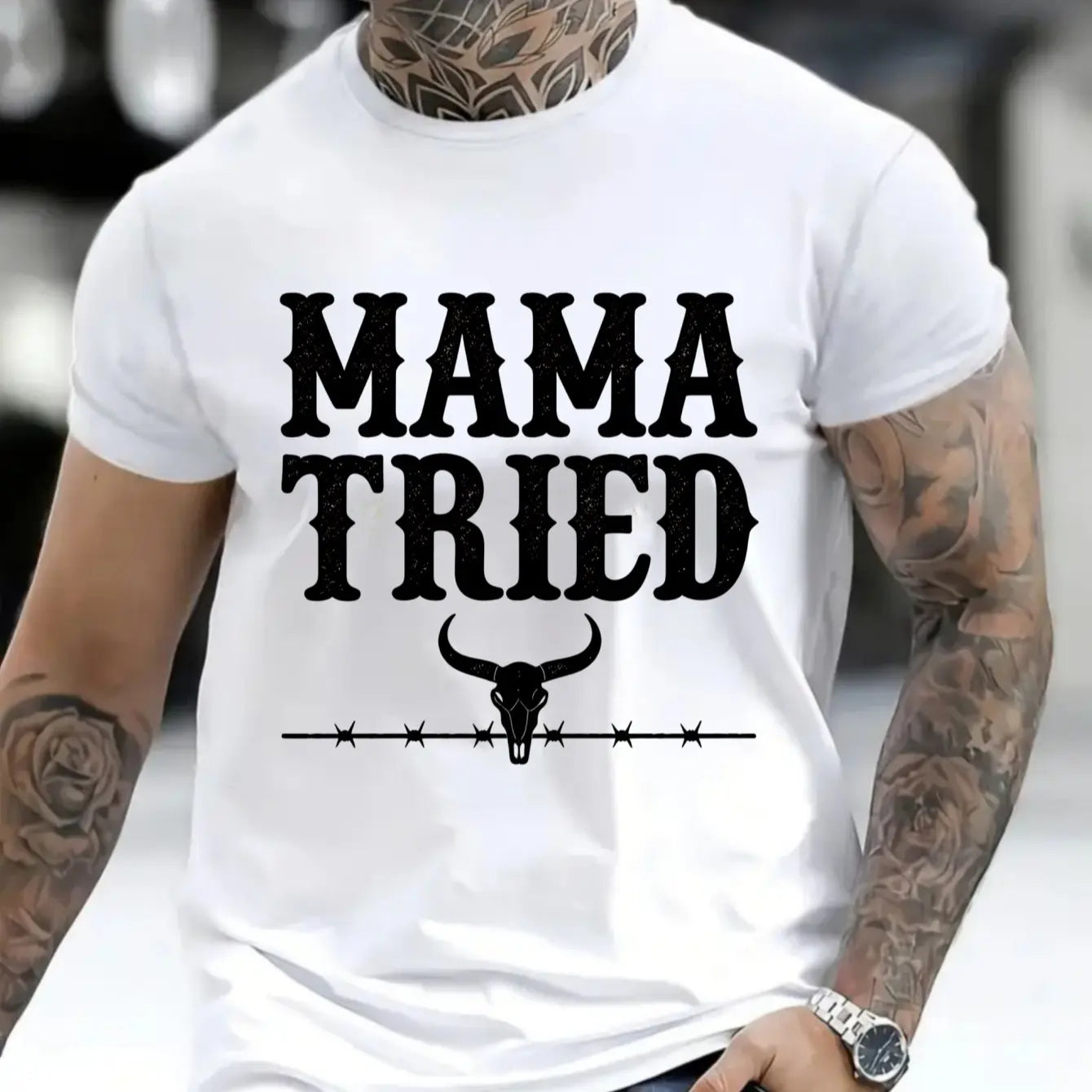 Ootd T Shirt Mama Tried Funny Sayings Vintage Country Western Concert T-Shirt