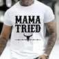 Ootd T Shirt Mama Tried Funny Sayings Vintage Country Western Concert T-Shirt