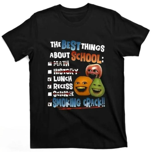 Men's 90s Vintage Ripped Soft Streetwear Tshirt - Annoying Orange Funny Graphic, Round Neck, Short-Sleeve, Breathable, Oversized Casual American School Gift Top