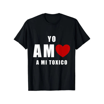 Men's "Yo Amo a Mi Toxico" Graphic Tee - Comfortable Cotton, All-Season Wear, Casual Round Neck T-Shirt, Perfect Valentine's Day Gift