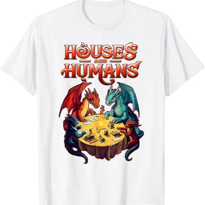 Men's Casual Round Neck Short-Sleeve Gaming House RPG Parody Funny T-Shirt, Menswear Top