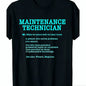 100%25 Cotton Maintenance Technician Repair Worker Handyman T-Shirt - Soft Breathable Casual Round Neck Tee with Handyman & Tools Graphic Print, Unisex for Men & Women, Machine Washable Workwear Gift Crewneck Menswear Tshirt