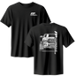 Truck Line Graphic Tee 100%25 cotton – Diesel Mechanic Inspired Top with Lifted Truck Design, Unisex Streetwear, Perfect Gift for Auto Enthusiasts
