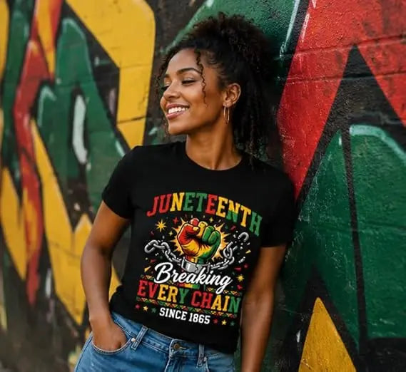 Juneteenth Shirts Men, Juneteenth Breaking Every Chain Shirt Women, Black History V-Neck Tshirt