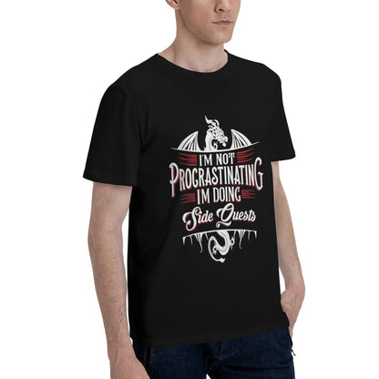 Soft & Comfy T shirt Not Procrastinating Side Quests Funny RPG Gamer Dragons T-Shirt