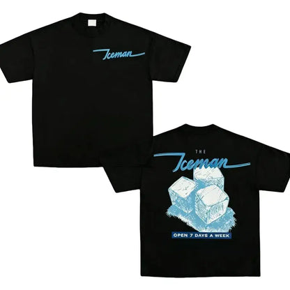 "Ice Man" Drake Retro 3.0 T-shirt, unisex rap shirt, rap T-shirt, music fan shirt, rapper merchandise gift, gift for him, gift for her, Y2K women's and men's patterned T-shirt top, round neck clothing