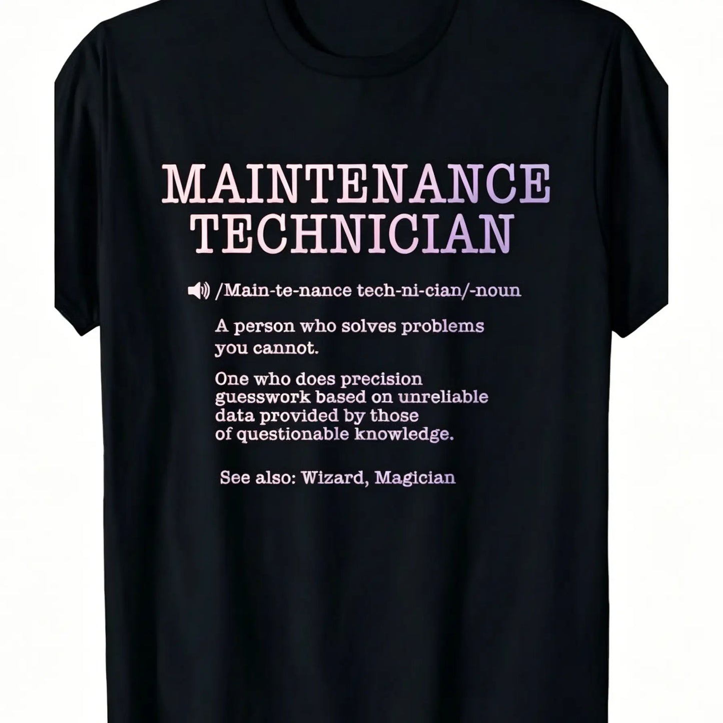 100%25 Cotton Maintenance Technician Repair Worker Handyman T-Shirt - Soft Breathable Casual Round Neck Tee with Handyman & Tools Graphic Print, Unisex for Men & Women, Machine Washable Workwear Gift Crewneck Menswear Tshirt