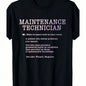 100%25 Cotton Maintenance Technician Repair Worker Handyman T-Shirt - Soft Breathable Casual Round Neck Tee with Handyman & Tools Graphic Print, Unisex for Men & Women, Machine Washable Workwear Gift Crewneck Menswear Tshirt