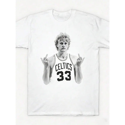 Larry Bird Retro 90s T-Shirt Black Shirt Men's Shirts Vintage Men's Clothing