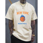 NEW YORK Basketball Graphic T-shirt | 100%25 Crew Neck, Casual Multi-Color, Perfect for Festival Gifting, Great for Daily Casual Wear, Regular Fit, All-season Wear