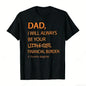 Humorous Father Daughter T Shirt Dad I Will Always Be Your Financial Burden Trendy Oversized Casual Tee Funny Graphic Top Gift For Guys