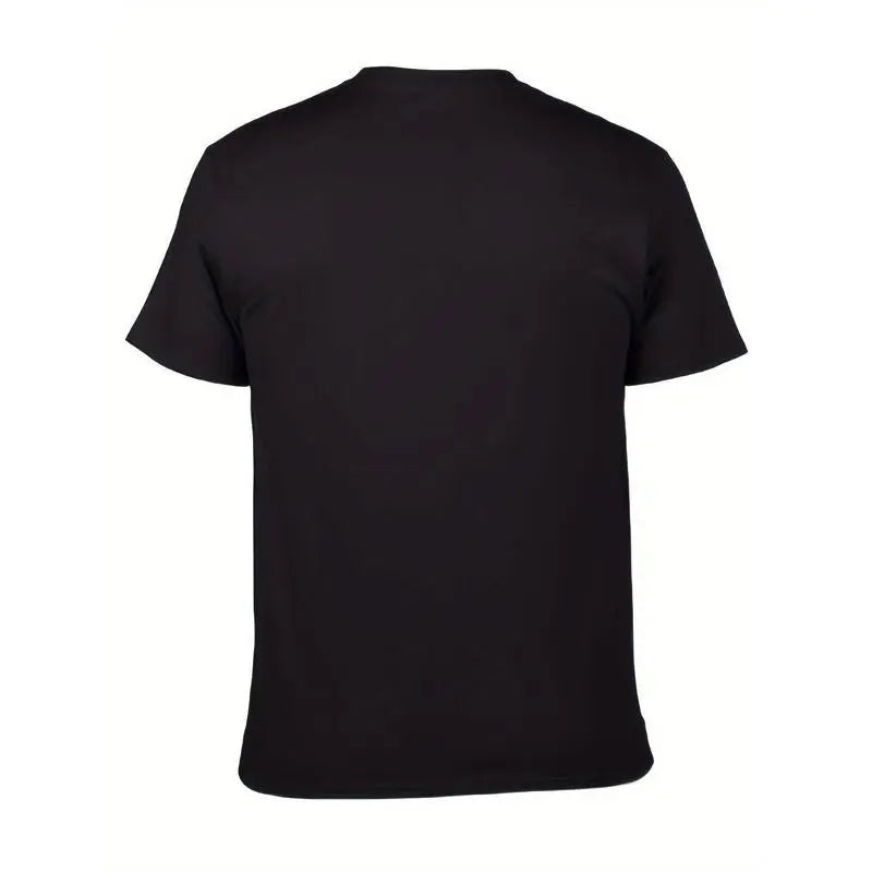 Men's Black Father Leader King Black History Month Casual Print Tee - Round Neck, Cotton Knit, Stretch, Short-Sleeve, Streetwear Menswear Top