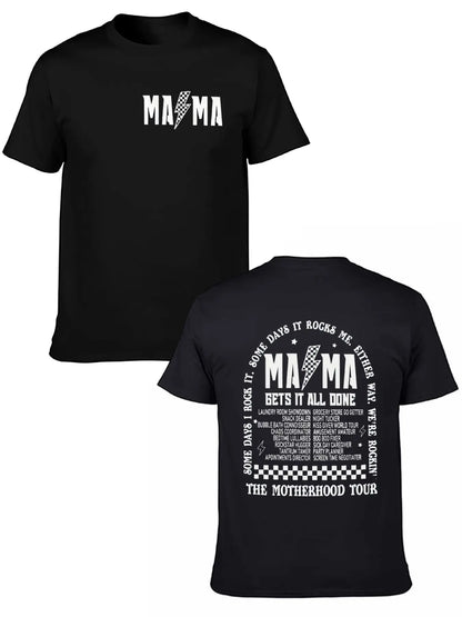 Mama T-shirt | Motherhood Tour Shirt | Retro Rock Concert Mama Tee | Mother's Day Shirt |  Motherhood Tee | Fun Mama Tee Casual Women