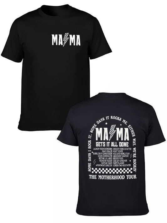Mama T-shirt | Motherhood Tour Shirt | Retro Rock Concert Mama Tee | Mother's Day Shirt |  Motherhood Tee | Fun Mama Tee Casual Women