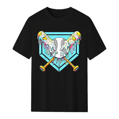 Baseball Drip For Boys Ice Cream Drip Youth Boys Baseball T-Shirt