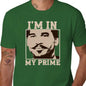 Vintage Tombstone Graphic T-Shirt for Men | Doc Holiday "I'm In My Prime" Print | Relaxed Fit Cotton Streetwear with Shortsleeve Crew Neck